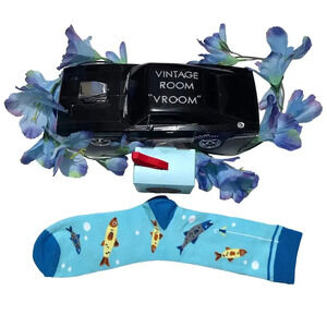 Hobby Socks NIB 1 Pair Fishing Design Socks Men 9-11.5